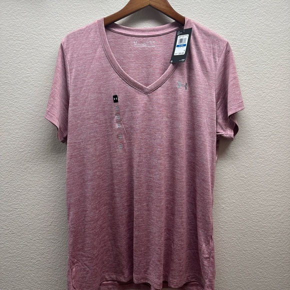 Light Pink Women’s Under Armour Workout Shirt - Picture 2 of 4